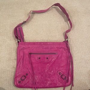 Magenta Balenciaga Crossbody Bag